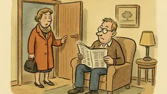 Witz: Oh! Du bist ja früher zurückgekommen …