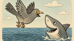 Witz: Ein Kuckuck fliegt übers Meer