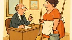 Witz: Eine Putzfrau bewirbt sich beim Chef