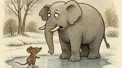 Witz: Ein Elefant will Schlittschuh laufen…