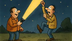 Witz: Bert leuchtet steil in den Himmel…