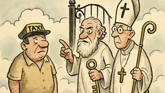 Witz: Papst und Taxifahrer kommen in den Himmel