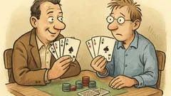 Witz: Kartenspieler: „Komisch, auch vier Asse!“