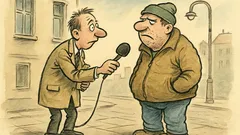 Witz: Reporter fragt: Wissen oder Interesse?
