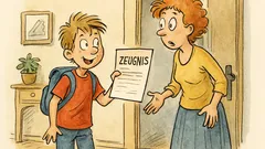 Witz: Letzter Schultag – wo ist dein Zeugnis?