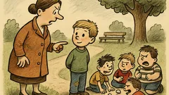 Witz: Heini, nicht mit schlecht erzogenen Kindern!