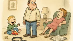 Witz: Vorgestern verlor mein Vater den Hosenriemen