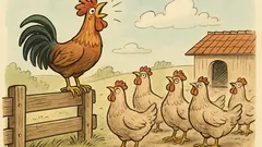Witz: Warum kräht der Hahn sein Leben lang?