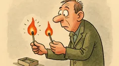 Witz: Höhepunkt der Dummheit: Zwei Streichhölzer