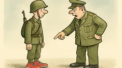 Witz: Der Turnschuhsoldat tritt an