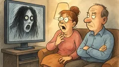 Witz: Ein Ehepaar schaut einen Horrorfilm