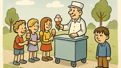 Witz: Alle Kinder bekommen Glacé, nur Heinz …