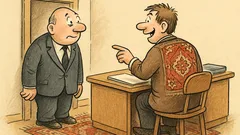 Witz: Warst du beim Chef zum Rapport?