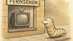 Witz: Eine Made geht zum Fernsehen…