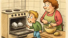 Witz: Mäxchen staunt über Kartoffeln in Folie