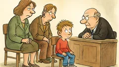 Witz: Der Richter fragt: Zu Mama?