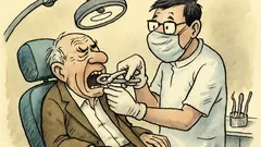 Witz: Stöhnt der alte Lehrer beim Zahnarzt …