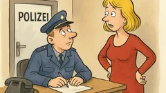 Witz: Eine Frau meldet ihren Mann als vermisst…