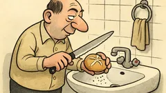 Witz: Brötchen-über-dem-Becken-Aufschneider…