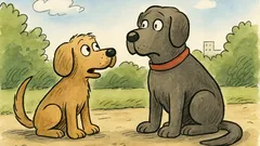 Witz: Zwei Hunde unterhalten sich…