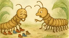 Witz: Der Schuh drückt, sagt der Tausendfüßler