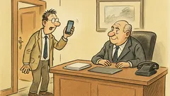 Witz: Herr Direktor, gerade ist eine SMS gekommen!