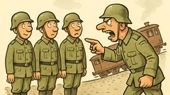 Witz: Warum steht dieser Zug so schief?!