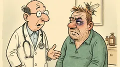 Witz: Bumski kommt mit Veilchen zum Arzt…