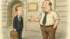 Witz: Ein Junganwalt sucht den Gehalt-Zahler