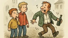 Witz: Klausi sieht einen Betrunkenen wanken…