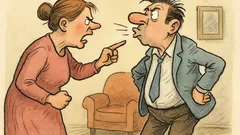 Witz: Frau zettelt Streit an, er pfeift