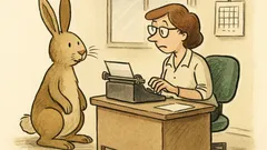 Witz: Häschen fragt im Büro: „Kannst du tippen?“