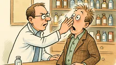 Witz: Ein Kunde verlangt Schluckaufmittel in der Apotheke