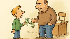 Witz: Brösel jun. findet einen Zehner …