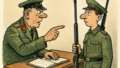 Witz: Fragt der Oberst nach dem Lauf