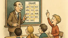 Witz: In der Schule erklärt der Lehrer Kalender