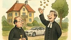 Witz: Ein katholischer Pfarrer besucht einen Reformierten