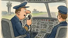Witz: Flugkapitän: „Wir landen gleich planmäßig…“