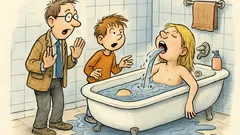 Witz: Gestern schlief meine Schwester in der Badewanne