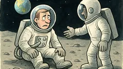 Witz: Astronaut: „Luft reicht noch 15 Minuten!“
