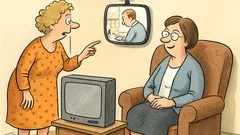 Witz: Wozu ein Rückspiegel am Fernseher?