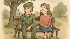 Witz: Ein junger Mann geht in den Park