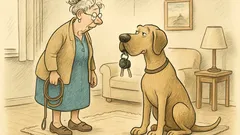 Witz: Mein Hund bringt Autoschlüssel statt Leine