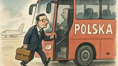Witz: Polens Premier fährt zur Arbeit weg