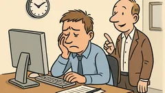 Witz: Ein Fachaufsatz-Schreiber starrt aufs Display