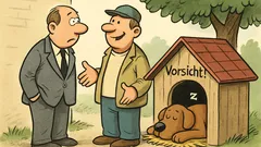 Witz: Ist der Wachhund wirklich mutig?