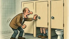 Witz: Eilt ein Mann zur Toilette…