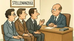 Witz: In einem Konzern bleiben drei Bewerber übrig