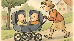 Witz: Zwei Babys im Kinderwagen treffen sich