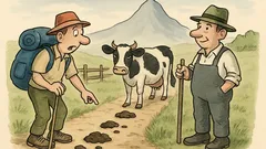 Witz: Tourist zum Bauern: Ungefährlicher Weg?